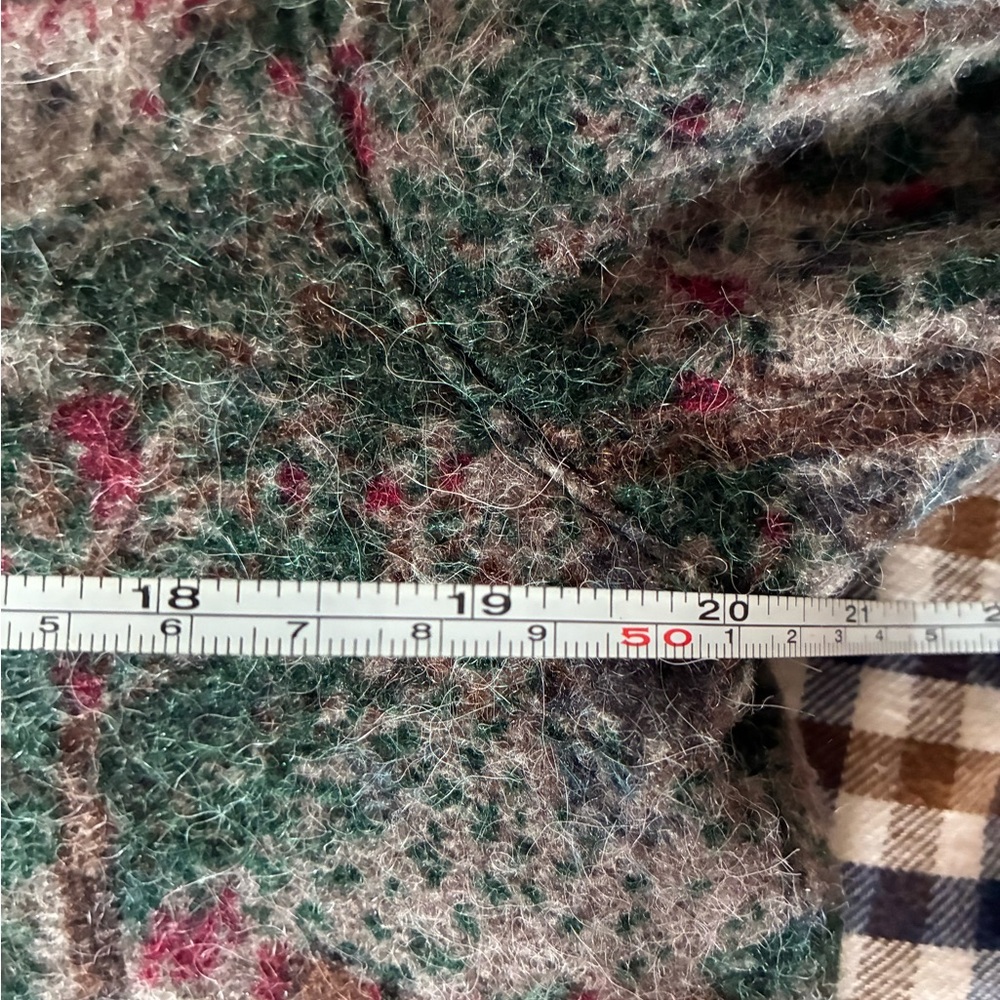 Vintage Green and Red Patterned Women's Jacket - Picture 4 of 4